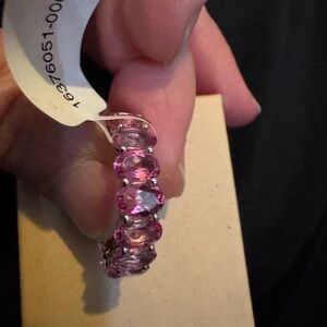 Elegant Pink Gemstone Women's Ring
